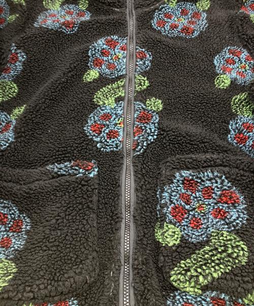 stussy（ステューシー）stussy (ステューシー) Flor Sherpa Mock Neck FLEECE JACKET ブラック サイズ:Lの古着・服飾アイテム