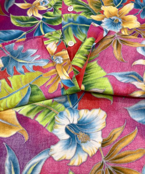 POLO RALPH LAUREN（ポロ・ラルフローレン）POLO RALPH LAUREN (ポロ・ラルフローレン) トロピカルコットンシャツ ピンク サイズ:Mの古着・服飾アイテム