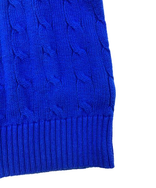 POLO RALPH LAUREN（ポロ・ラルフローレン）POLO RALPH LAUREN (ポロ・ラルフローレン) ケーブル編みクルーネックニット ネイビー サイズ:Lの古着・服飾アイテム