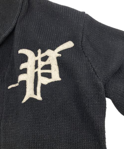 POLO RALPH LAUREN（ポロ・ラルフローレン）POLO RALPH LAUREN (ポロ・ラルフローレン) ショールカラーエルボーパッチカーディガン ブラック サイズ:Lの古着・服飾アイテム