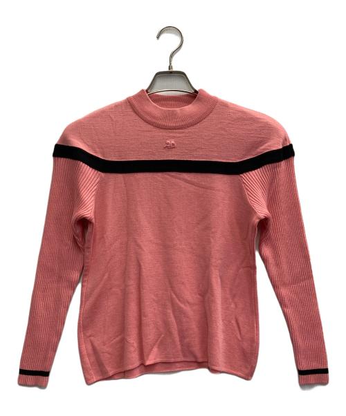 courreges（クレージュ）courreges (クレージュ) 90’Sロゴニット ピンク サイズ:Mの古着・服飾アイテム