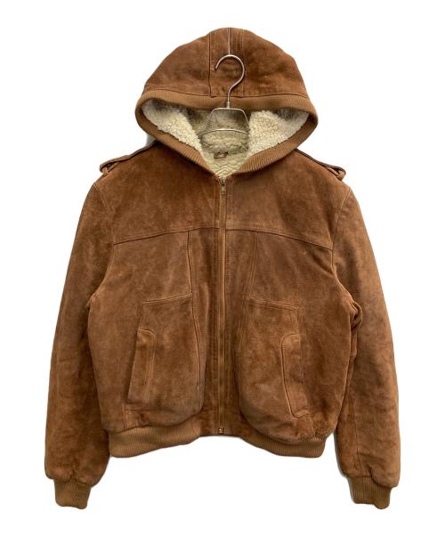 BERMANS（バーマンズ）bermans (バーマンズ) 80’S スエードフーディージャケット ブラウン サイズ:44の古着・服飾アイテム