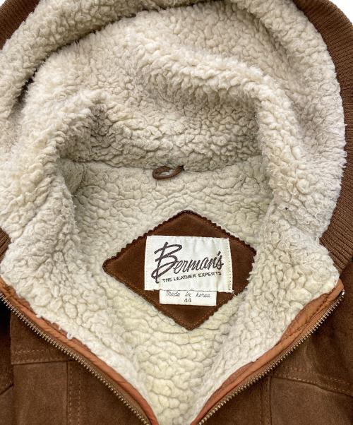 BERMANS（バーマンズ）bermans (バーマンズ) 80’S スエードフーディージャケット ブラウン サイズ:44の古着・服飾アイテム