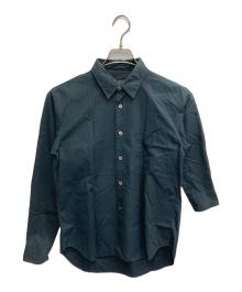 COMME des GARCONS HOMME PLUS（コムデギャルソンオムプリュス）の古着「AD2010 袖アシンメトリーシャツ」｜ネイビー