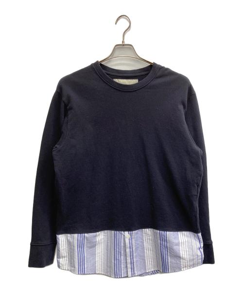 Casely-Hayford（ケイスリーヘイフォード）Casely-Hayford (ケイスリーヘイフォード) シャツレイヤードカットソー ネイビー サイズ:Mの古着・服飾アイテム