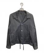 LOUIS VUITTONルイ ヴィトン）の古着「シルク混ストライプジャケット」｜ブラック