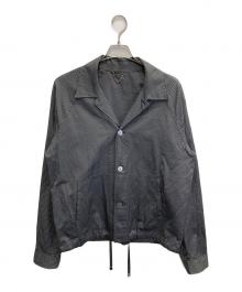 LOUIS VUITTON（ルイ ヴィトン）の古着「シルク混ストライプジャケット」｜ブラック