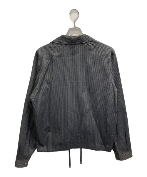 LOUIS VUITTON（ルイ ヴィトン）LOUIS VUITTON (ルイ ヴィトン) シルク混ストライプジャケット ブラック サイズ:52の古着・服飾アイテム