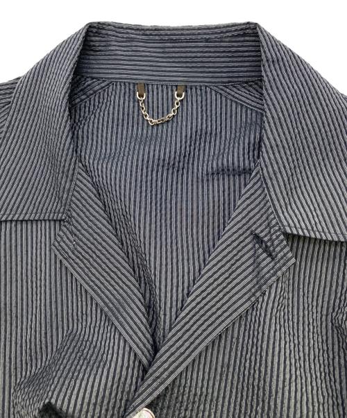 LOUIS VUITTON（ルイ ヴィトン）LOUIS VUITTON (ルイ ヴィトン) シルク混ストライプジャケット ブラック サイズ:52の古着・服飾アイテム