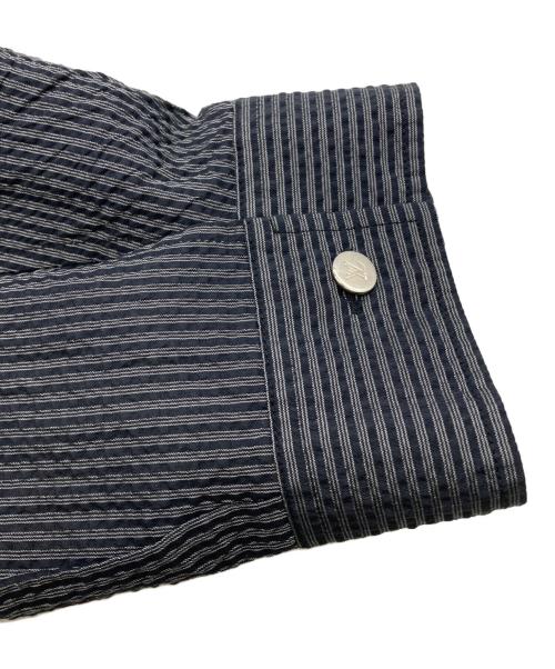 LOUIS VUITTON（ルイ ヴィトン）LOUIS VUITTON (ルイ ヴィトン) シルク混ストライプジャケット ブラック サイズ:52の古着・服飾アイテム
