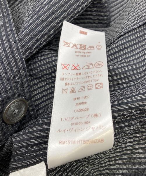 LOUIS VUITTON（ルイ ヴィトン）LOUIS VUITTON (ルイ ヴィトン) シルク混ストライプジャケット ブラック サイズ:52の古着・服飾アイテム