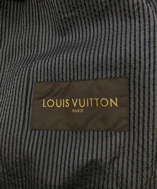 LOUIS VUITTON（ルイ ヴィトン）LOUIS VUITTON (ルイ ヴィトン) シルク混ストライプジャケット ブラック サイズ:52の古着・服飾アイテム