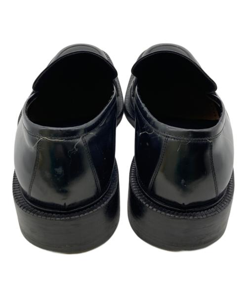 GUCCI（グッチ）GUCCI (グッチ) GGロゴ スクエアトゥローファー ブラック サイズ:42の古着・服飾アイテム