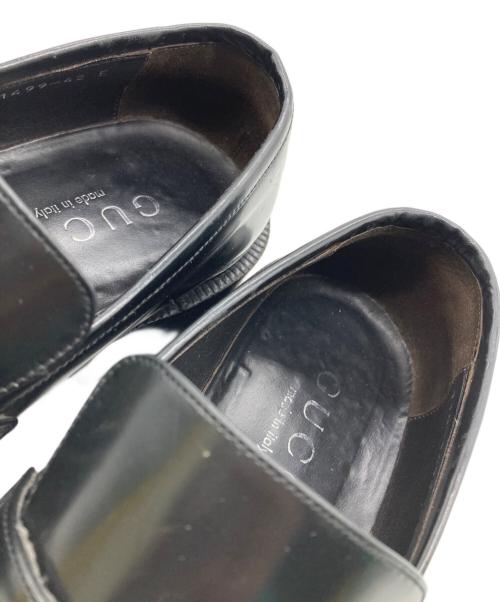 GUCCI（グッチ）GUCCI (グッチ) GGロゴ スクエアトゥローファー ブラック サイズ:42の古着・服飾アイテム