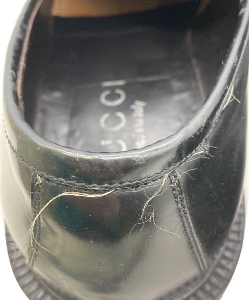 GUCCI（グッチ）GUCCI (グッチ) GGロゴ スクエアトゥローファー ブラック サイズ:42の古着・服飾アイテム