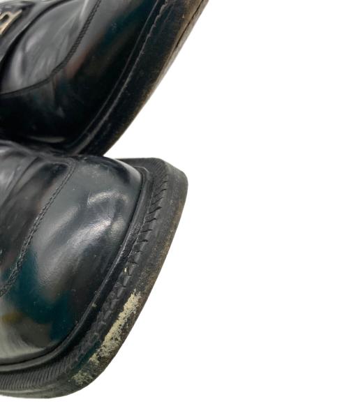 GUCCI（グッチ）GUCCI (グッチ) GGロゴ スクエアトゥローファー ブラック サイズ:42の古着・服飾アイテム