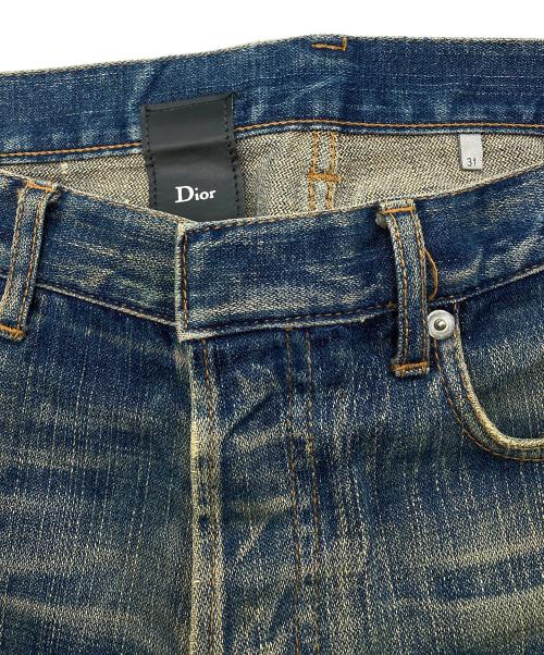 DIOR HOMME（ディオール オム）Dior Homme (ディオール オム) ダメージ加工スリムジーンズ 07SS・エディ期 ファインドアゲイン インディゴ サイズ:31の古着・服飾アイテム