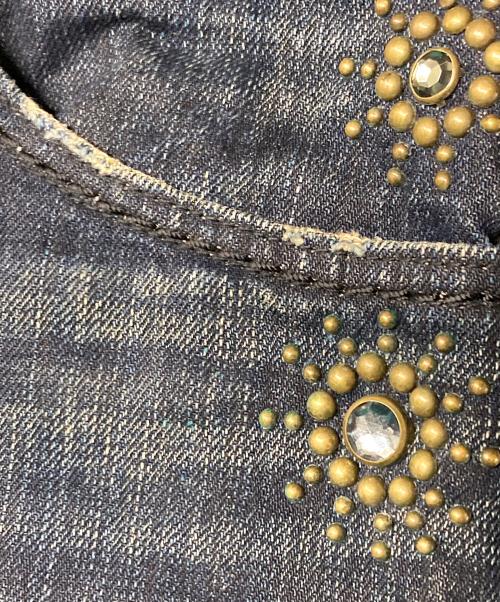 THE GREAT CHINA WALL（ザグレイトチャイナウォール）THE GREAT CHINA WALL (ザグレイトチャイナウォール) スタッズフレアデニムパンツ インディゴ サイズ:32/34の古着・服飾アイテム