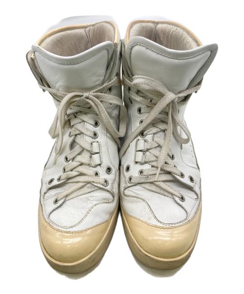 KRIS VAN ASSCHE（クリス ヴァン アッシュ）KRIS VAN ASSCHE (クリス ヴァン アッシュ) アーカイブ ハイカットスニーカー ホワイト サイズ:42の古着・服飾アイテム