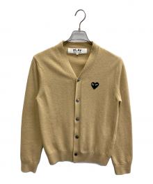 PLAY COMME des GARCONS（プレイコムデギャルソン）の古着「ウールニットカーディガン」｜ベージュ