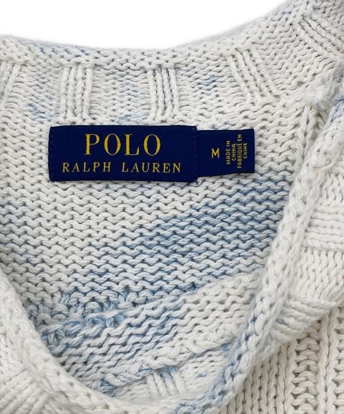 POLO RALPH LAUREN（ポロ・ラルフローレン）POLO RALPH LAUREN (ポロ・ラルフローレン) ケーブルニット ホワイト サイズ:Mの古着・服飾アイテム
