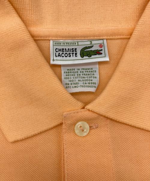 CHEMISE LACOSTE（シュミーズ ラコステ）CHEMISE LACOSTE (シュミーズ ラコステ) ポロシャツ オレンジ サイズ:Lの古着・服飾アイテム