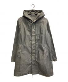 nestrobe confect（ネストローブ コンフェクト）の古着「サルファーダイモールスキンフーデッドコート」｜グレー