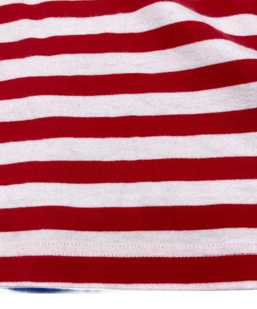 COMME des GARCONS COMME des GARCONS（コムデギャルソン コムデギャルソン）COMME des GARCONS COMME des GARCONS (コムデギャルソン コムデギャルソン) ボーダーカットソー【AD2007】 レッド×ネイビー サイズ:SSの古着・服飾アイテム
