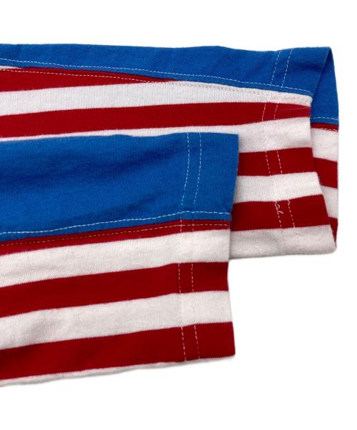 COMME des GARCONS COMME des GARCONS（コムデギャルソン コムデギャルソン）COMME des GARCONS COMME des GARCONS (コムデギャルソン コムデギャルソン) ボーダーカットソー【AD2007】 レッド×ネイビー サイズ:SSの古着・服飾アイテム