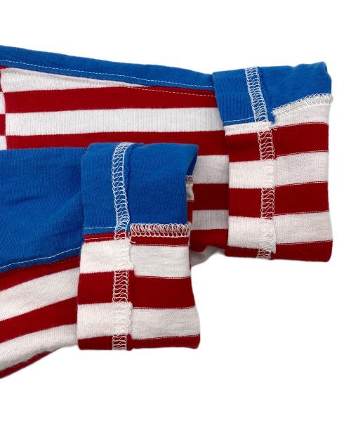 COMME des GARCONS COMME des GARCONS（コムデギャルソン コムデギャルソン）COMME des GARCONS COMME des GARCONS (コムデギャルソン コムデギャルソン) ボーダーカットソー【AD2007】 レッド×ネイビー サイズ:SSの古着・服飾アイテム