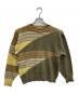 ISSEY MIYAKE（イッセイミヤケ）の古着「70s～80s リネン混 デザインニット」｜ベージュ×オリーブ