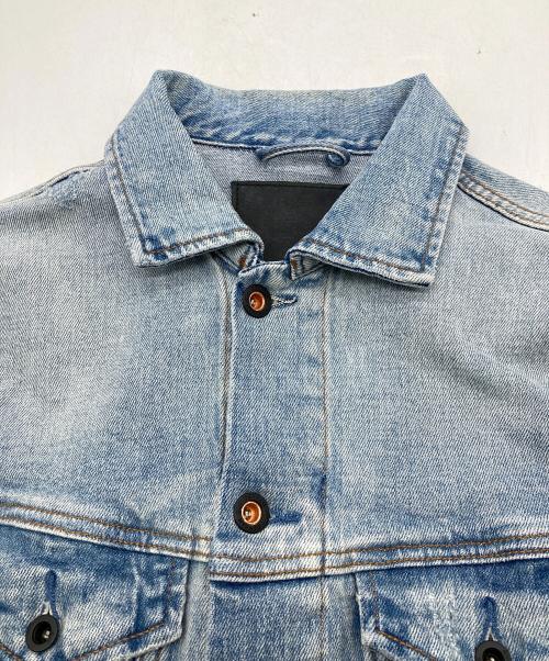 Denham（デンハム）Denham (デンハム) AMSTERDAM BSU ウォッシュ&ダメージ加工デニムジャケット インディゴ サイズ:Sの古着・服飾アイテム