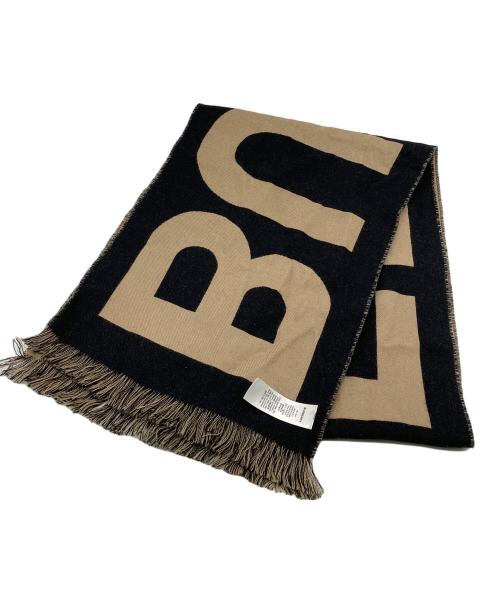 BURBERRY LONDON（バーバリーロンドン）BURBERRY LONDON (バーバリーロンドン) マフラー ブラック×ベージュの古着・服飾アイテム