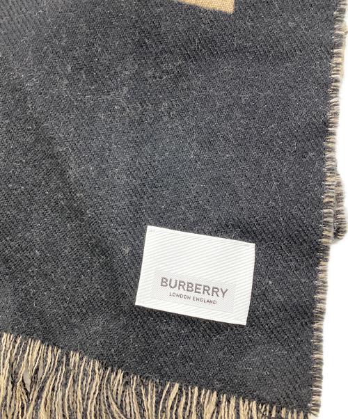 BURBERRY LONDON（バーバリーロンドン）BURBERRY LONDON (バーバリーロンドン) マフラー ブラック×ベージュの古着・服飾アイテム