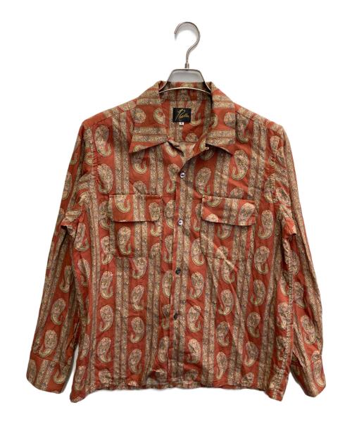 Needles（ニードルズ）Needles (ニードルズ) ペイズリー オープンカラー シャツ ブラウン サイズ:Mの古着・服飾アイテム