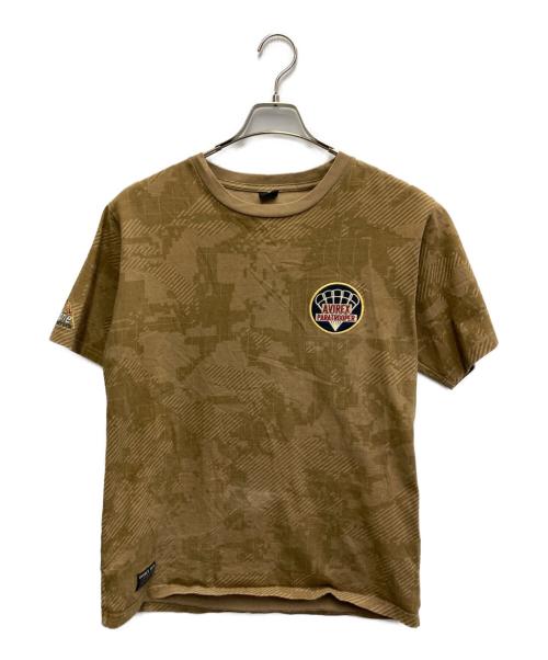 AVIREX（アヴィレックス）AVIREX (アヴィレックス) ワッペンTシャツ ブラウン サイズ:Mの古着・服飾アイテム
