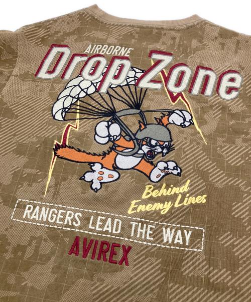 AVIREX（アヴィレックス）AVIREX (アヴィレックス) ワッペンTシャツ ブラウン サイズ:Mの古着・服飾アイテム