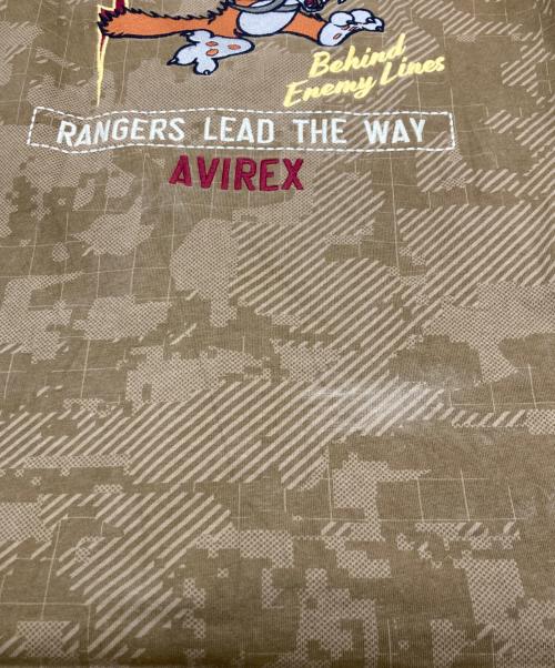 AVIREX（アヴィレックス）AVIREX (アヴィレックス) ワッペンTシャツ ブラウン サイズ:Mの古着・服飾アイテム