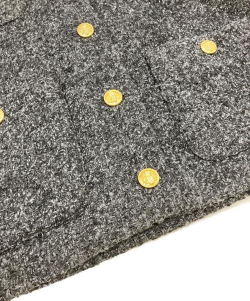 Loungedress（ラウンジドレス）Loungedress (ラウンジドレス) ノーカラーツイードジャケット グレー サイズ:FREEの古着・服飾アイテム