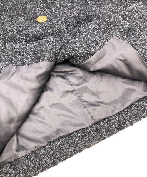 Loungedress（ラウンジドレス）Loungedress (ラウンジドレス) ノーカラーツイードジャケット グレー サイズ:FREEの古着・服飾アイテム