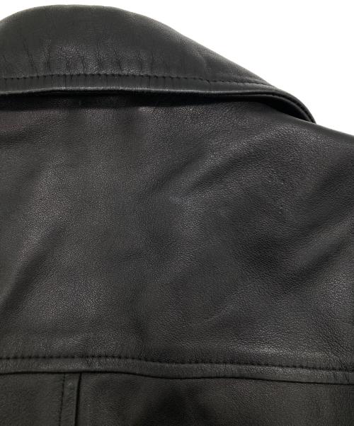 VANQUISH（ヴァンキッシュ）VANQUISH (ヴァンキッシュ) TIGHT FIT Lamb Leather DOUBLE RIDERS JACKET ブラック サイズ:Sの古着・服飾アイテム