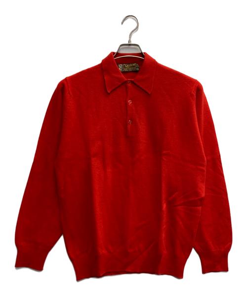 Verlana BY JOHN SMEDLEY（ジョンスメドレー）Verlana BY JOHN SMEDLEY (ジョンスメドレー) 80’Sニットシャツ レッド サイズ:40の古着・服飾アイテム