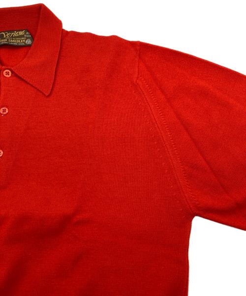 Verlana BY JOHN SMEDLEY（ジョンスメドレー）Verlana BY JOHN SMEDLEY (ジョンスメドレー) 80’Sニットシャツ レッド サイズ:40の古着・服飾アイテム