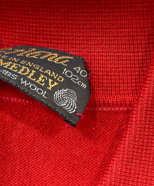 Verlana BY JOHN SMEDLEY（ジョンスメドレー）Verlana BY JOHN SMEDLEY (ジョンスメドレー) 80’Sニットシャツ レッド サイズ:40の古着・服飾アイテム