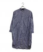 ourhomeアワホーム）の古着「シャツワンピース」｜ブルー×ホワイト