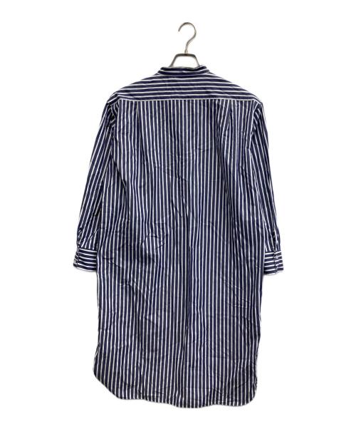 ourhome（アワホーム）ourhome (アワホーム) シャツワンピース ブルー×ホワイト サイズ:FREEの古着・服飾アイテム