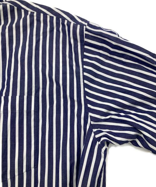 ourhome（アワホーム）ourhome (アワホーム) シャツワンピース ブルー×ホワイト サイズ:FREEの古着・服飾アイテム