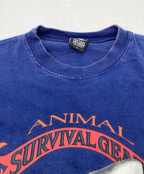 FACTORY ARTWEAR（ファクトリーアートウェア）FACTORY ARTWEAR (ファクトリーアートウェア) 90s ”Animal Survival Gear” Tシャツ ネイビー サイズ:Lの古着・服飾アイテム