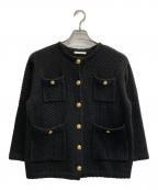 CADUNEカデュネ）の古着「ツイードジャケット」｜ブラック