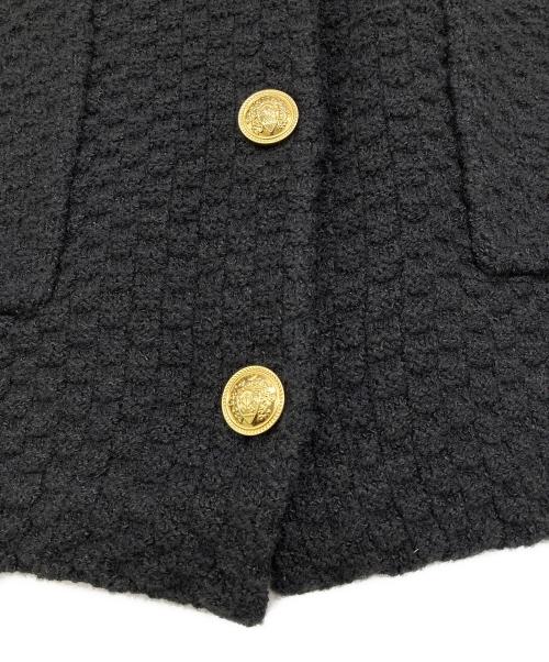 CADUNE（カデュネ）CADUNE (カデュネ) ツイードジャケット ブラック サイズ:38の古着・服飾アイテム